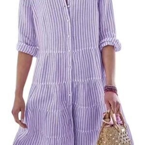 Striped Long Sleeve Dress